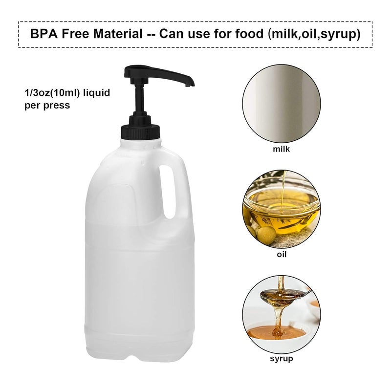 Mudder 4 Pieces Gallon Pump Dispenser (38/400) Fit Most 1 Gallon Jug and Containers Bpa-Free Leak Proof Pump Lid Top Replacement for Household and Commercial Use - Image 4